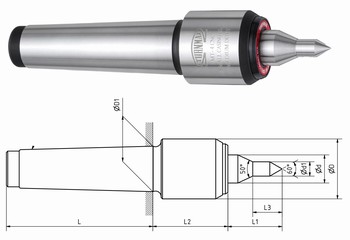 Pointe tournante allonge et rduite 60 encombrement rduit  cne morse