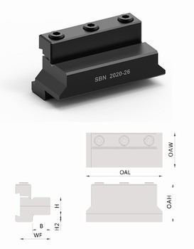 Bloc porte-lame  trononner 32 mm  couvercle amovible